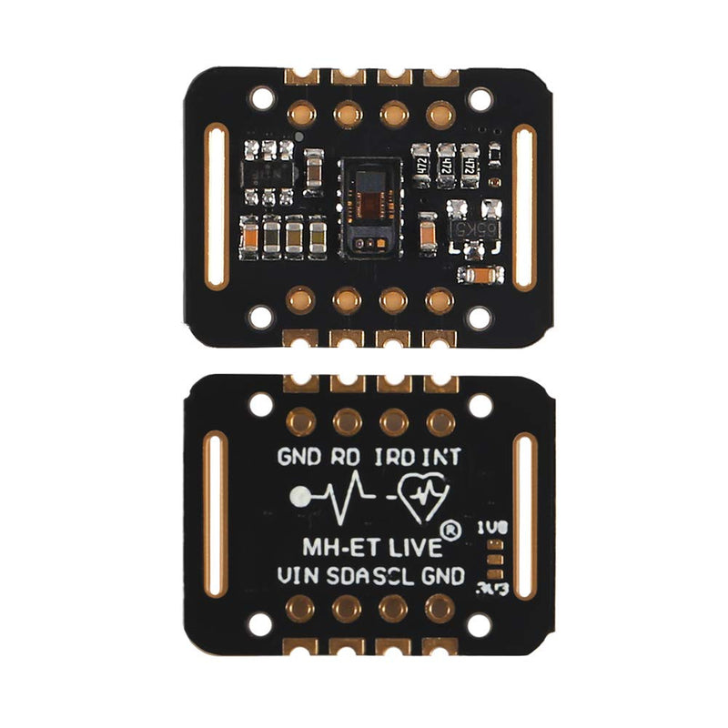 AITRIP 3PCS Heart Rate Sensor Module MAX30102 Puls Detection Blood Oxygen Concentration for Arduino STM32 (3PCS Black MAX30102)