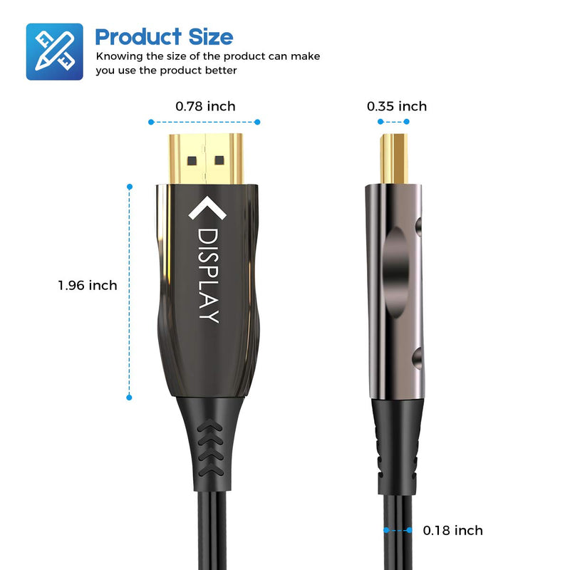 100ft 30 Meters 8K@ 120Hz HDMI Ultra HD High Speed 48Gbps Cable Compatible with Apple TV Roku Netflix PS4 Pro Wii Xbox One X Samsung Sony LG 30M