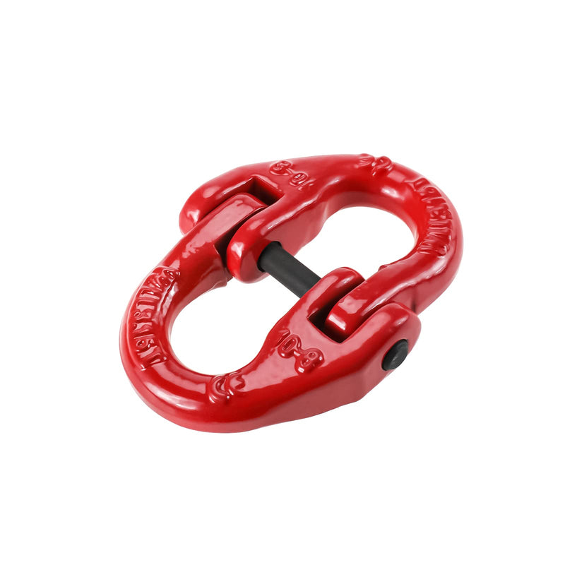 NORJIN 4 Pack G80 Alloy Steel Hammerlock Coupling Link, 5/16" Hammer Lock Safety Chain Connector Link 4400 lbs Working Load Limit