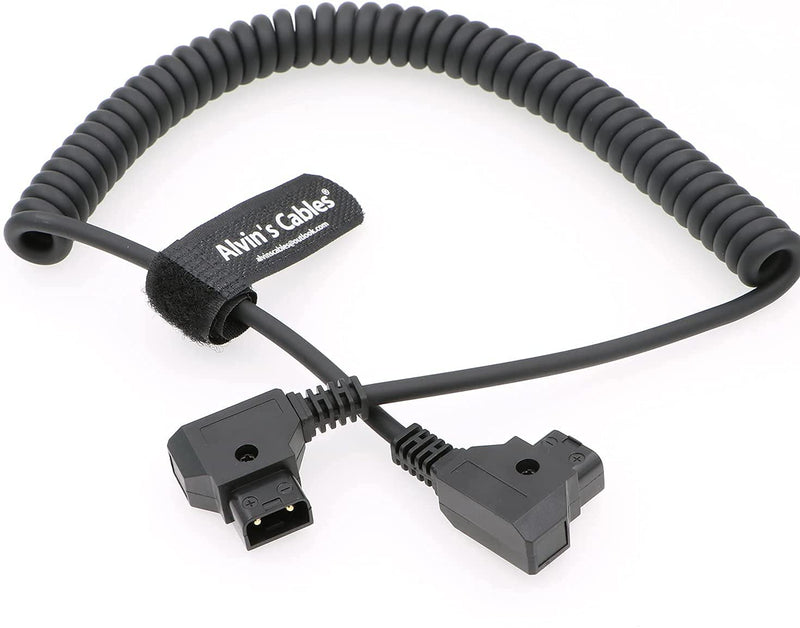 Alvin’s Cables D-Tap Male to Dtap Male Coiled Extension Cable for DSLR Rig Battery
