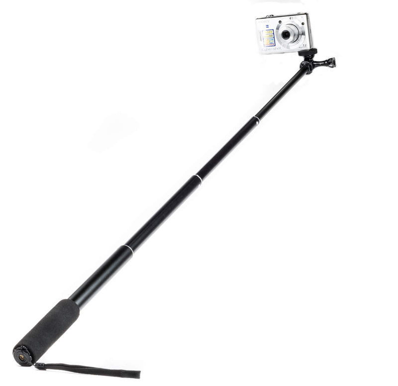 Digicharge Extendable Action Camera Selfie Stick Monopod, Compatible with GoPro Hero10 Max Hero9 Hero8 Hero 10 9 8 Fusion Akaso Brave 5 4 Apeman EKEN Fitfort Campark Compact Camera Pole (1/4" Thread)