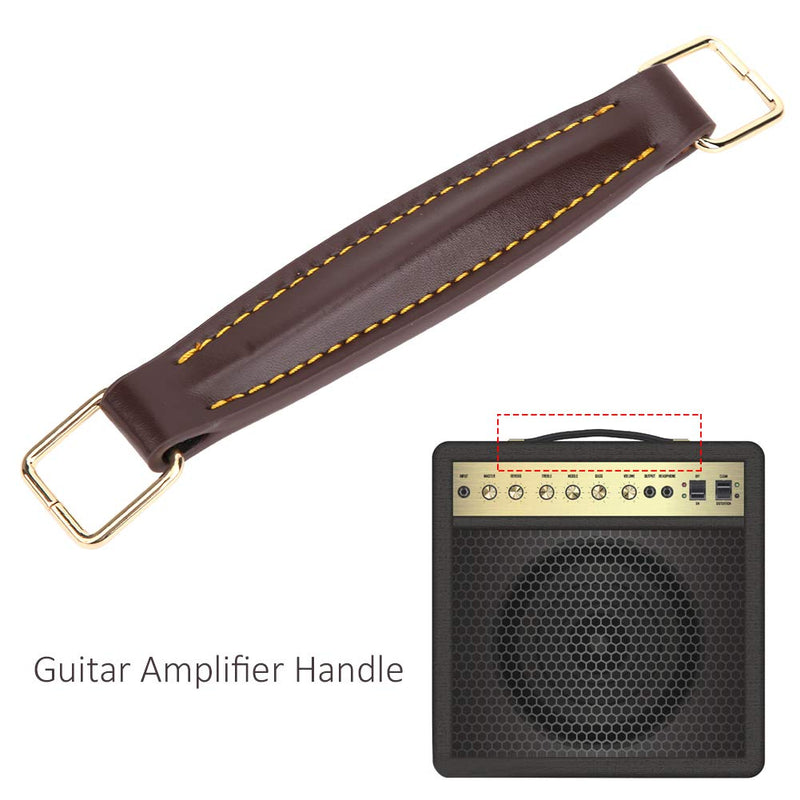 Vintage Style Guitar Amplifier Handle PU Leather Speaker Handle for Guitar Speaker(Brown) Brown