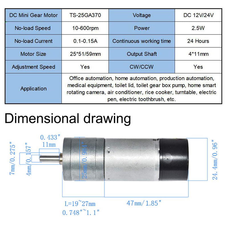 Encoder Metal Gearmotor 12V DC High Speed 130RPM Gear Motor with Encoder for Arduino and 3D Printers