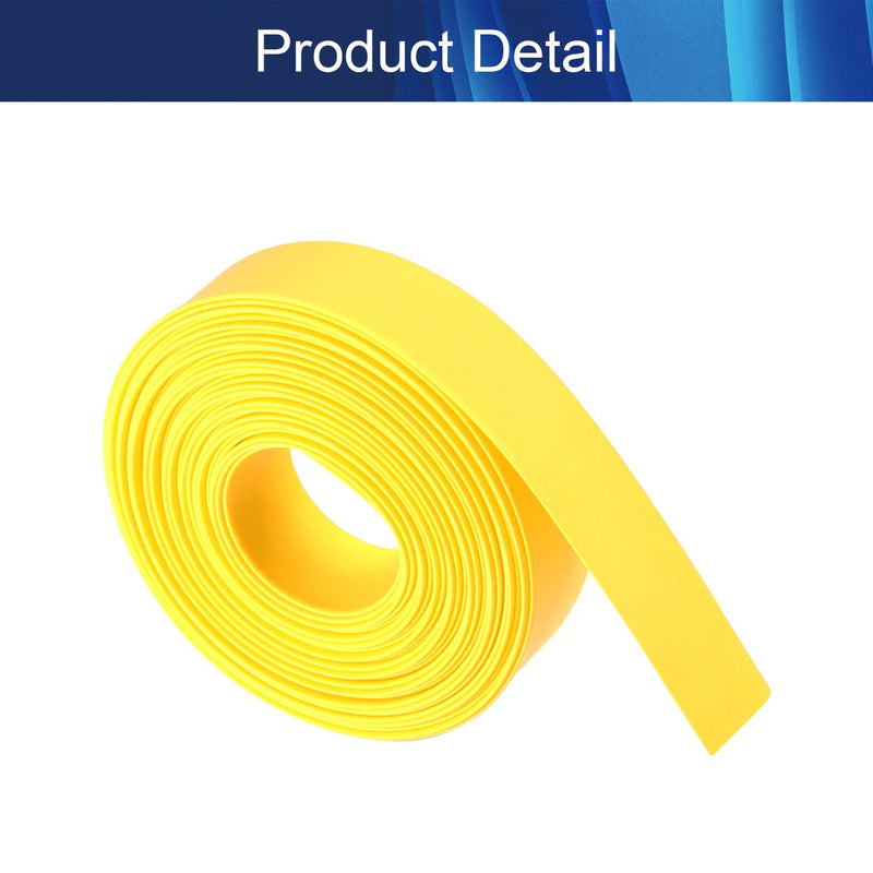Aicosineg Heat Shrink Tubing 2:1 Heat Shrink Wrap Cable Sleeve Heatshrink Tube Dia 12mm Insulation Heat Shrink Tube Length 5m Yellow 1Pcs