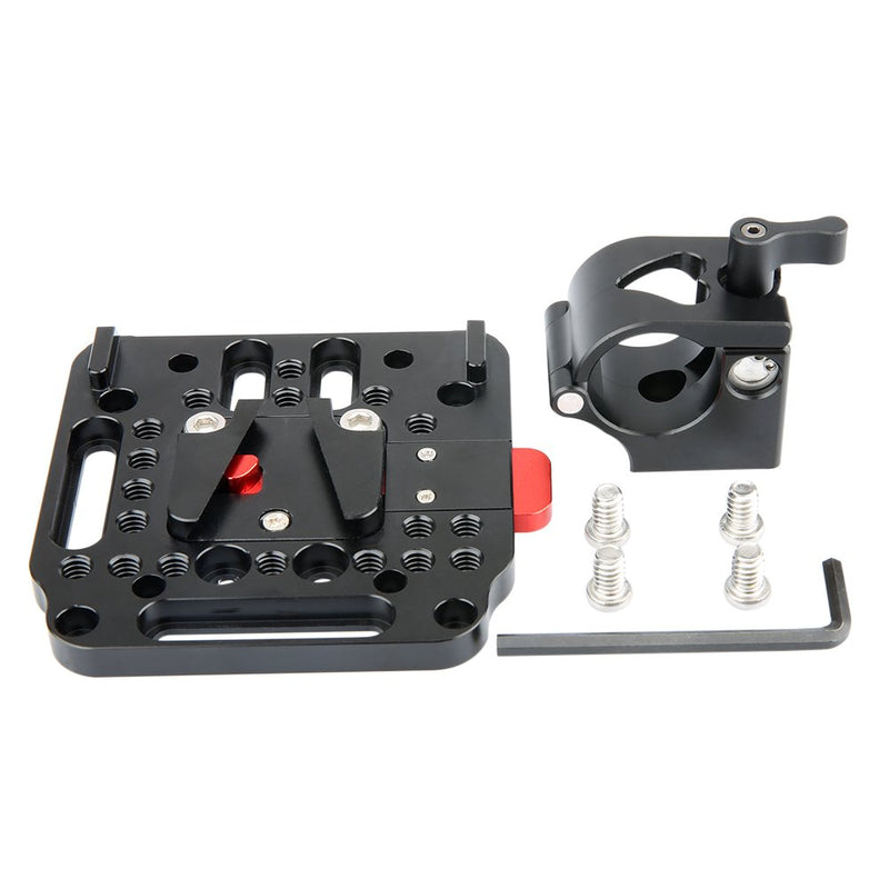 NICEYRIG V Lock Quick Release Plate with 25mm Rod Clamp, Compatible with DJI Ronin M MX Gimbal