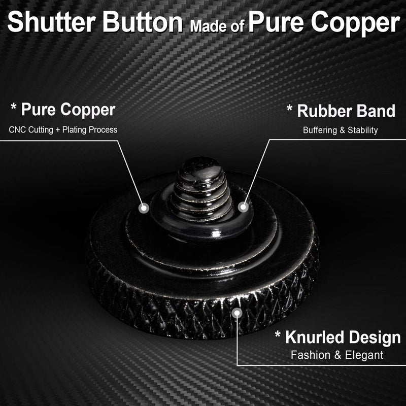 Camera Shutter Button (2 Pack/Black) Upscale and Delicate Soft Shutter Release Button Black