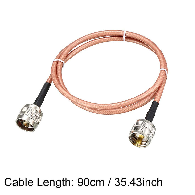 [AUSTRALIA] - uxcell Low Loss RF Coaxial Cable Connection Coax Wire RG-142 N Male to PL-259 UHF Male 90cm 