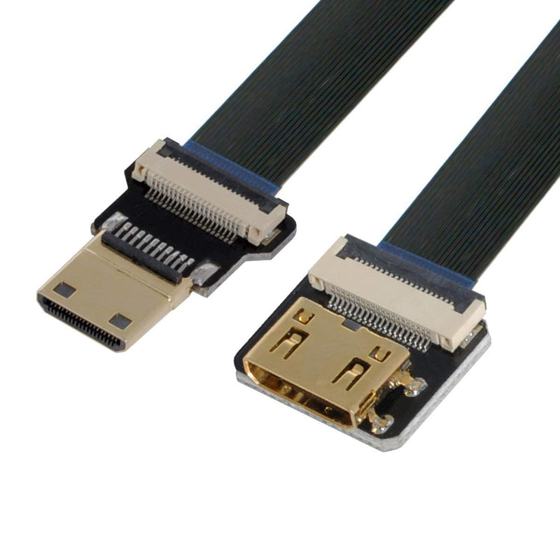 Xiwai CYFPV Mini HDMI Male to Mini HDMI Female Extension FPC Flat Cable 1080P for FPV HDTV Multicopter Aerial Photography (0.2m) 20CM
