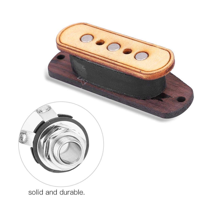 Universal Guitar Pickups, Pre Wired 3 String Pickup Input Jack Acoustic Electric Transducer Repair Parts Replacement for Cigar Box Guitar