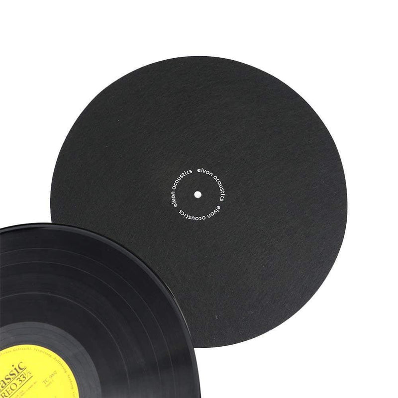 Nobsound LP Vinyl Turntable Slipmat Record Wool Pad Anti-static Anti-vibration Black Mat