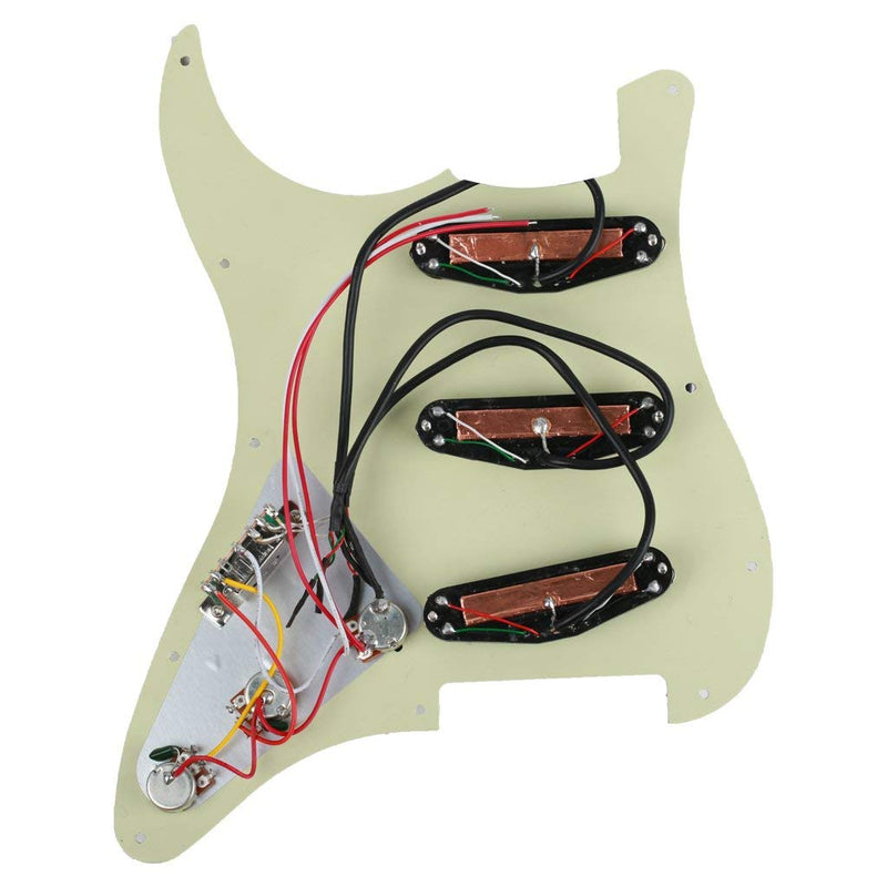 Surfing Triple Rails Loaded Prewired Pickguard Electric Guitar Guard Plate - Mint Green