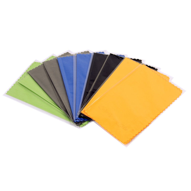 [AUSTRALIA] - ColorYourLife 10-Pack Microfiber Cleaning Cloths for Smart Phones, Laptops, Tablets, Lenses, LCD Monitor, TV, Camera, Glasses, Optics etc in Retail Packaging 