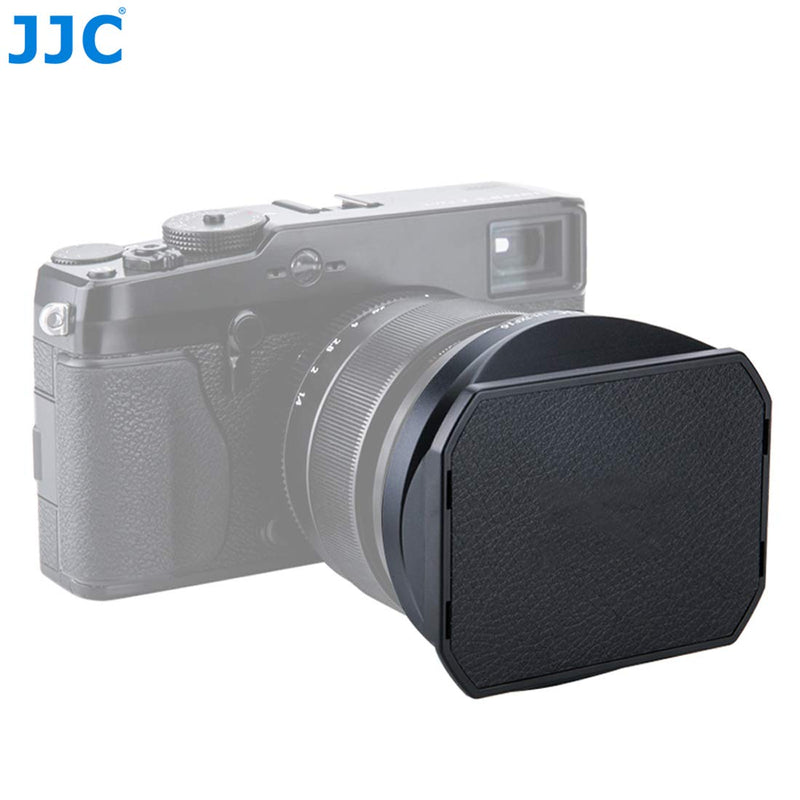 JJC LH-JXF16 Square Metal Bayonet Hood for Fujinon XF16mmF1.4 R WR, Fujinon Lense XF 16mm F1.4 R WR, Fuji 16mm F1.4 Lens Hood, Fujinon 16mm 1.4 Hood, Slide Front Cap, Replaces Fujifilm LH-XF16
