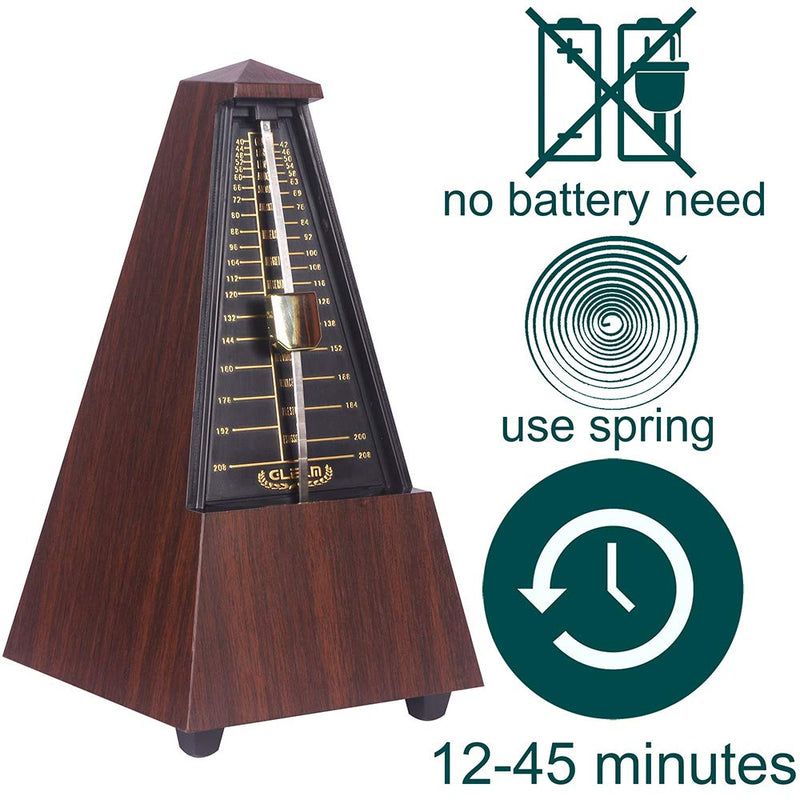 GLEAM Metronome - Mechanical for Musicians with Free Bag