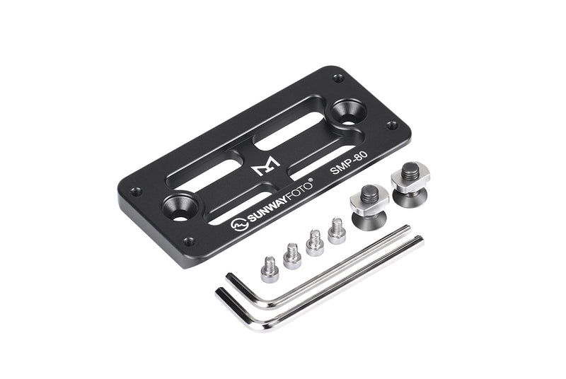 SUNWAYFOTO SMP-80 80mm QR Plate / Rail Arca / RRS Compatible with M-Lok Mount