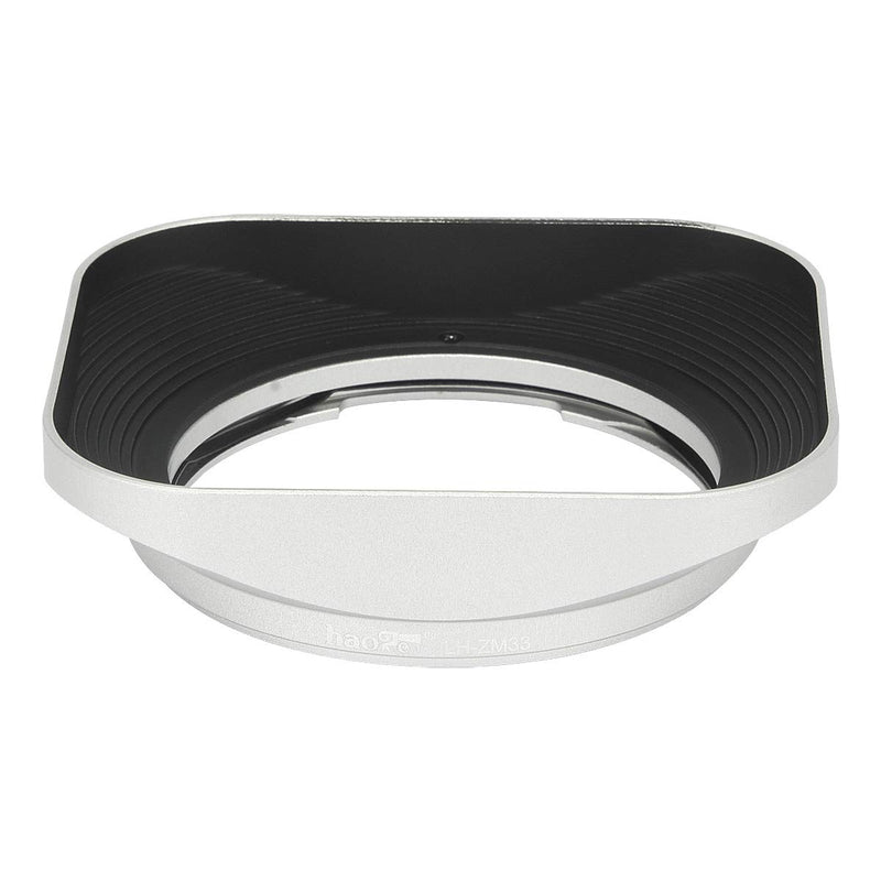 Haoge LH-ZM33 Bayonet Metal Square Lens Hood Shade Compatible with Carl Zeiss Distagon T 1.4/35 35mm f1.4 f/1.4 ZM Lens Silver Square - Silver