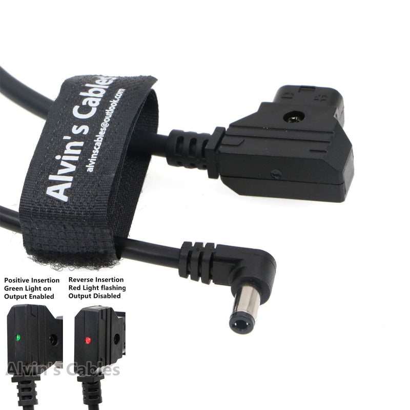 [AUSTRALIA] - Alvin's Cables AlvinTap (Protective DTap) to 2.1 DC 12v Right Angle Cable for KiPRO LCD Monitors 60CM 24 inches Straight Cable With Signal Light Right Angle DC Connector 