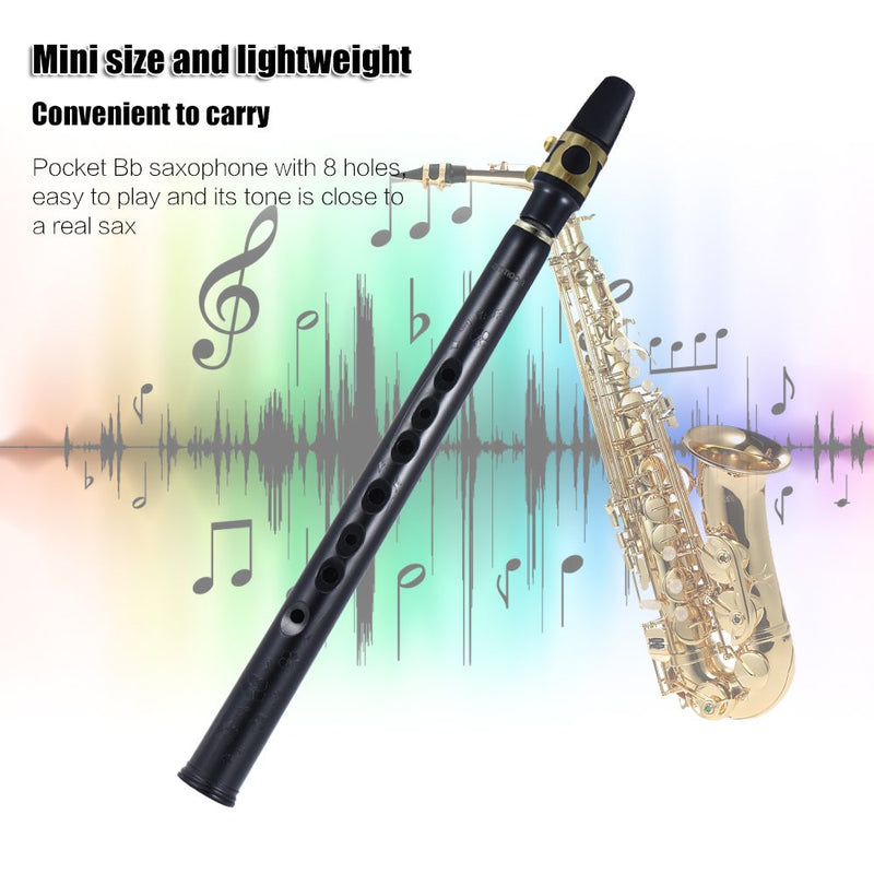 ammoon Pocket Saxophone Bb Mini Saxophone ABS with Alto Mouthpieces 10pcs Reed Carrying Bag Woodwind Instrument