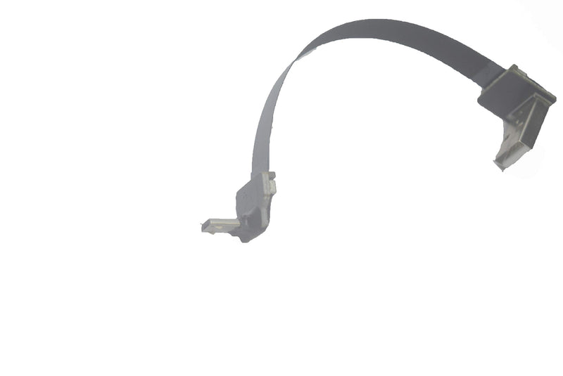 Soft Flat Slim Thin Ribbon Micro USB Male 90 Degree Angled to Standard USB A Male 90 Degree Angled for sync and Charging Black (15CM Micro USB 1 to Standard USB A UP) 15CM Micro USB 1 to Standard USB A UP