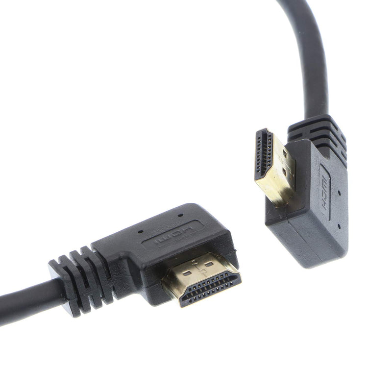 [AUSTRALIA] - Alvin's Cables Z Cam E2 L Shape 4K 60P HDMI Cable for Atomos Shinobi Ninja V Monitor and Portkeys BM5 Right Angle to Right Angle High Speed HDMI Cord 45CM Right Angle to Right Angle Upgrade 17.7 inches 