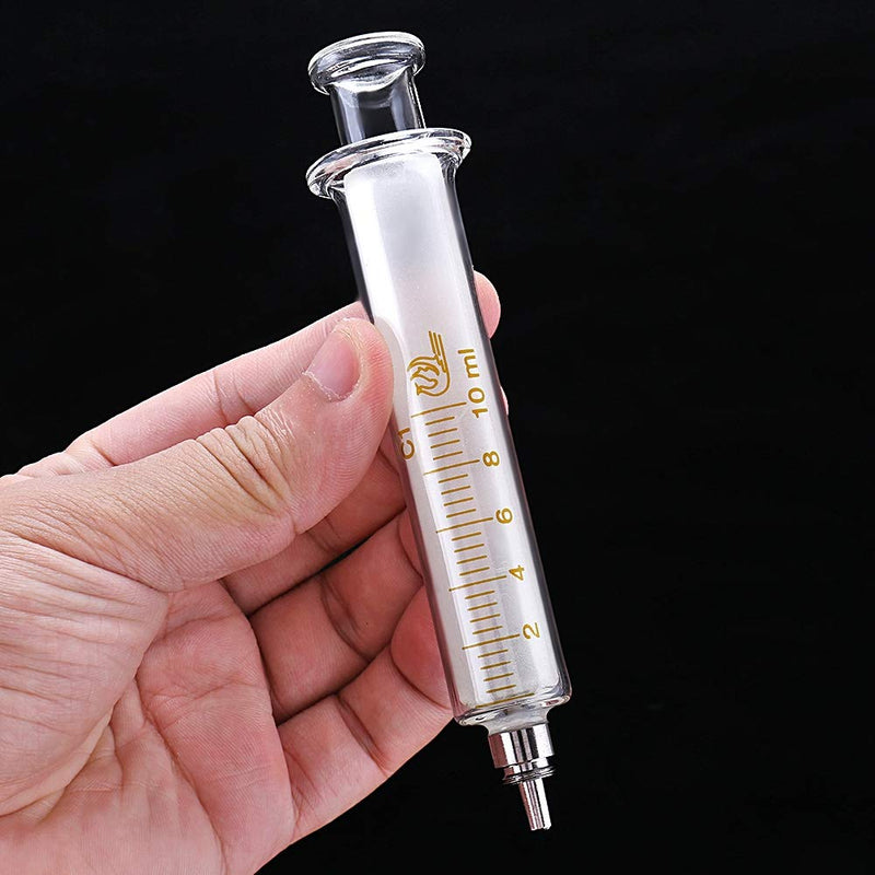 [AUSTRALIA] - Gufastoe 1 Pack Glass Syringes with Caps 10cc/ml for Laboratory 