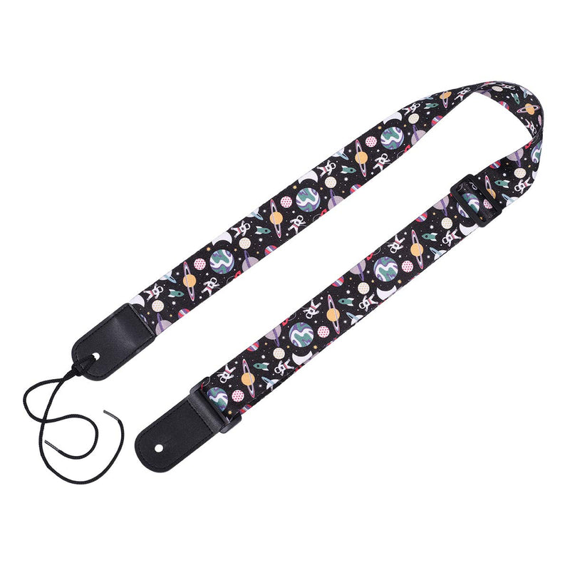 Q QINGGE Ukulele Strap Well made strap for Ukulele and kids' guitars (black)