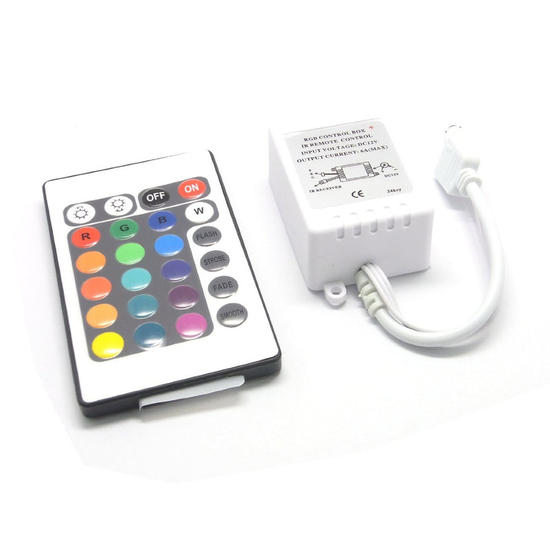 [AUSTRALIA] - ALED LIGHT 24Key RGB IR Remote Controller Led Light Controller + Control Box for LED Light Strip 24 Keys 