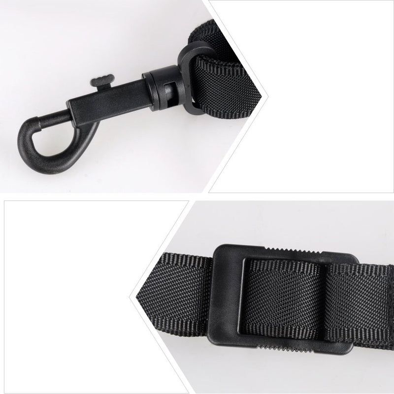 EaseIcon Luxury Fashion Flannelette Sax Neck Strap [Extra Comfortable Design] Adjustable Hook Harness Belt - Ideal for Alto, Tenor, Baritone, Soprano Saxophones (Black) Black