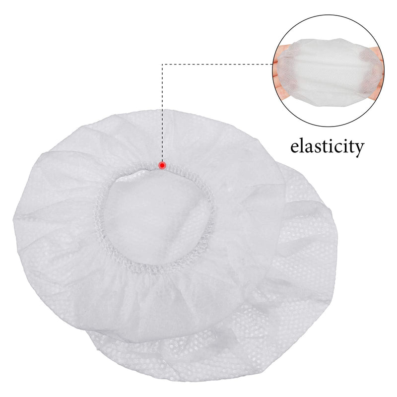 100 Pieces Headphone Ear Covers Disposable Earphone Overs Sanitary Non-Woven Stretch Earpad Covers Earcup Covers Fit for Most on Ear Headphones (8.5 cm) 8.5 cm White
