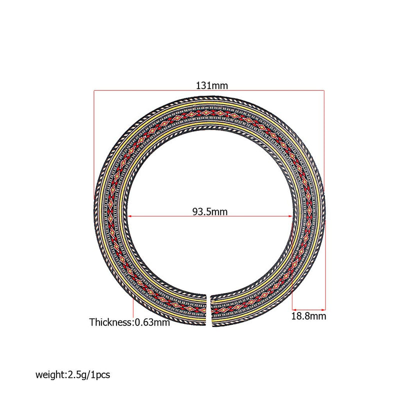 Alnicov Classical Guitar Wood Inlaid Soundhole for Acoustic Guitar Rosette Wood Part