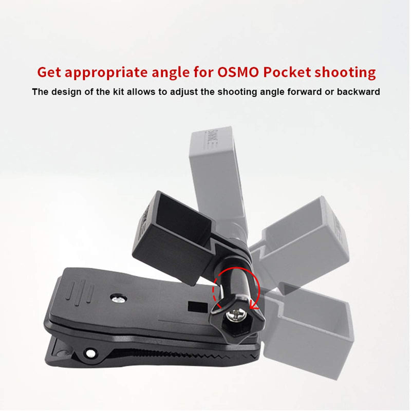 TOMAT OSMO Pocket 2 Backpack Clip Mount Tripod Shoulder Strap Accessories for DJI Pocket 2/OSMO Pockt/Action Cameras