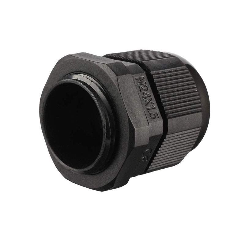 uxcell 10 Pcs M24 Waterproof IP68 Nylon Cable Gland Joint Adjustable Locknut for 12mm-15mm Dia Cable Wire