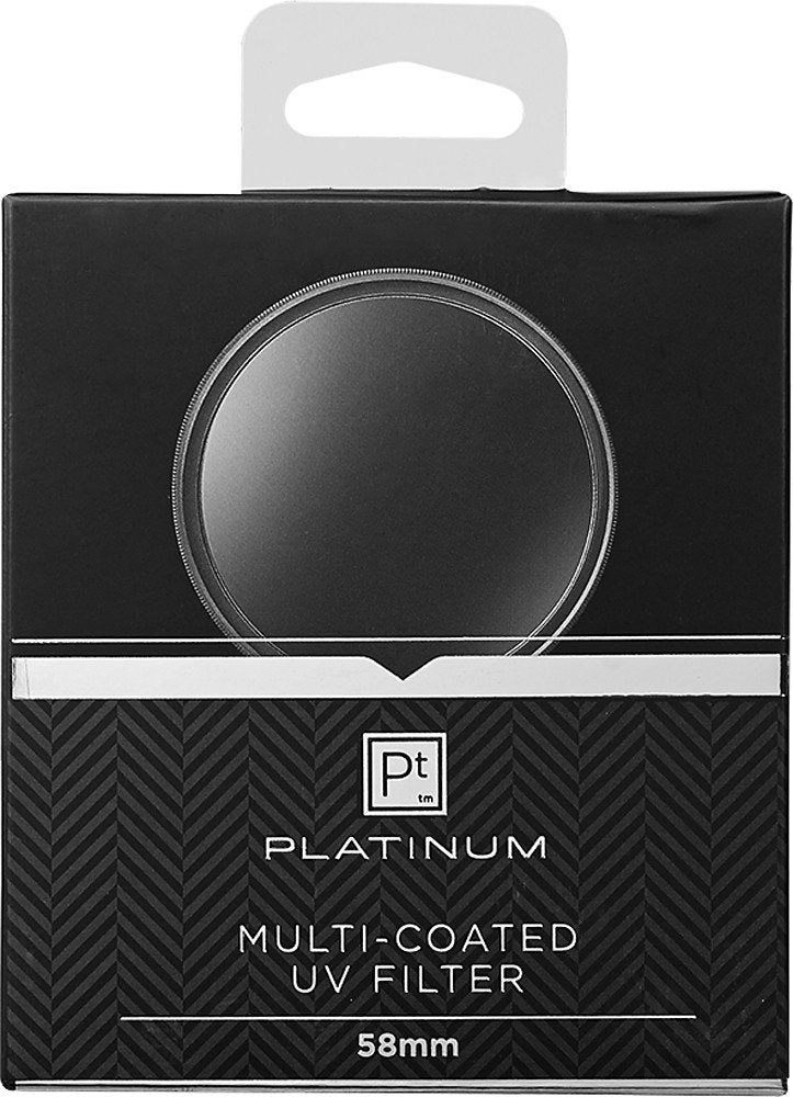 Platinum Series 58mm UV Lens Filter, Model: PT-MCUVF58, Clear