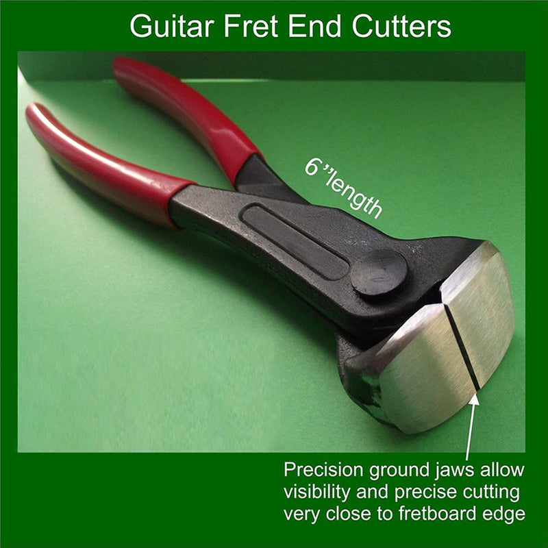 Fret Wire End Cutter Plier 6 Inch Stainless Steel Universal Lightweight for Guitar Bass(Black) black
