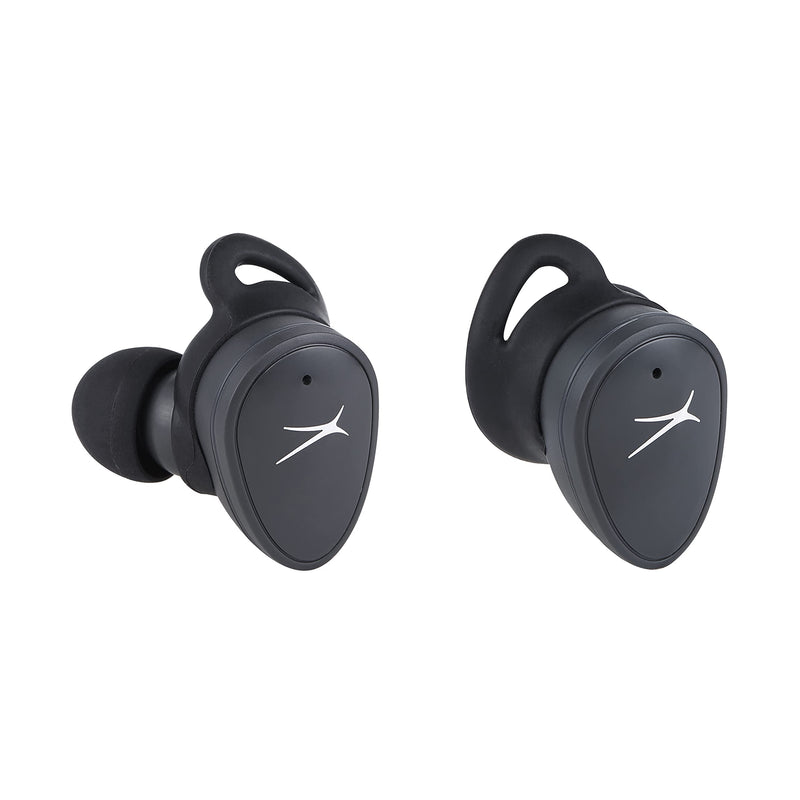 Altec Lansing NanoBuds True Wireless Earbuds with Charging Case, IPX4 Waterproof, Dual Mic, 30 Hours Playtime – Sports in Ear Earphones for iPhone & Android (Charcoal Grey) Charcoal Grey