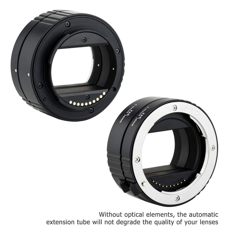 JJC E Mount Auto Focus Macro Extension Tube Set for Sony A6000 A6100 A6300 A6400 A6500 A6600 A5100 A1 A7C A7III A7II A7 A7RIV A7RIII A7RII A7R A7SIII A7SII A7S A9 A9II and More Sony E Mount Camera