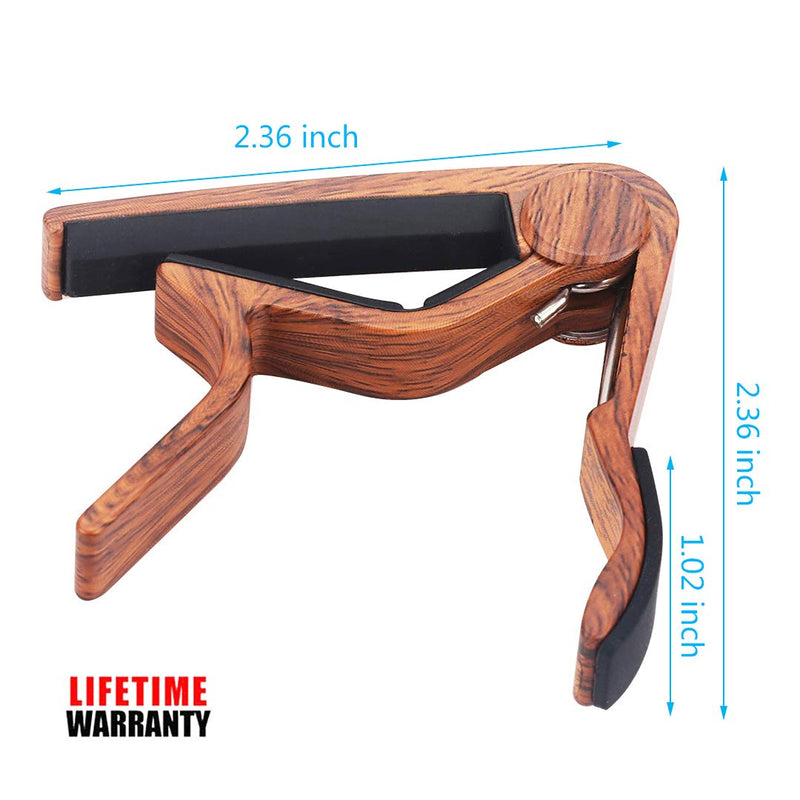 WINGO Wooden Pro Ukulele Capo for Soprano Contert Baritone,Rosewood.