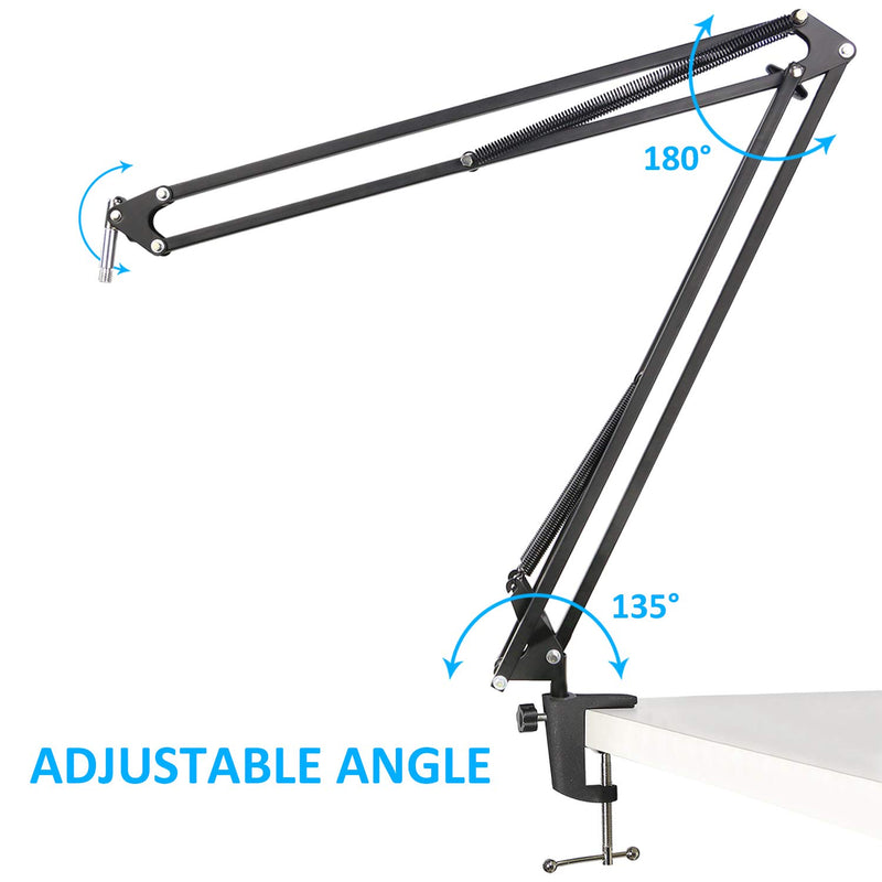 Rode NT1A Mic Stand with Pop Filter - Microphone Boom Arm Stand with Windscreen Foam Cover for NT1A, NTK, K2, NT2 A Rode Podcaster by YOUSHARES