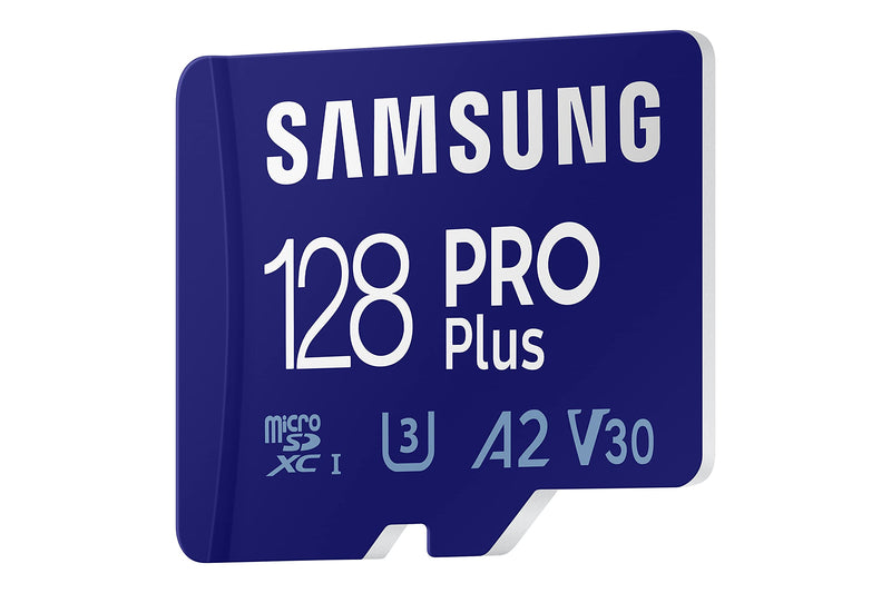 SAMSUNG PRO Plus + Reader 128GB microSDXC Up to 160MB/s UHS-I, U3, A2, V30, Full HD & 4K UHD Memory Card for Android Smartphones, Tablets, Go Pro and DJI Drone (MB-MD128KB/AM) PRO Plus/Reader