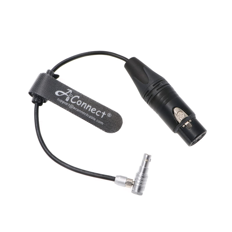 Audio-Cable for Z-CAM-E2-Camera Right-Angle 00 5 Pin Male to Original-XLR 3 Pin Female 6in|15CM AConnect Right Angle 5 Pin