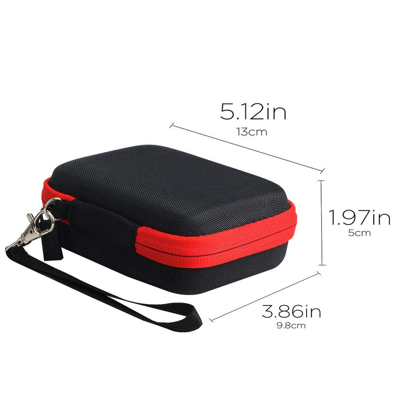 co2crea Hard Travel Case Replacement for AbergBest 21 Mega Pixels 2.7" LCD Rechargeable HD Digital Camera Video Camera Digital Students Cameras (Black Case + Inside Red) Black Case + Inside Red