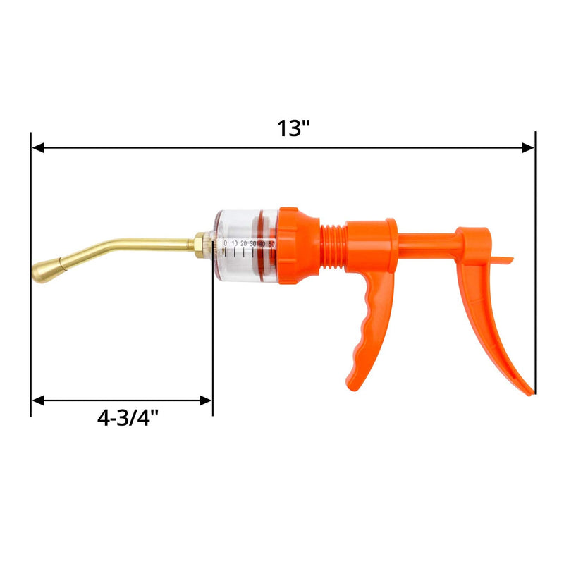 QWORK 50ML Syringe, Metal Head Prevents bite Damage