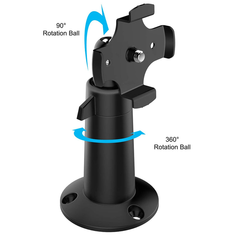 Wall Mount for YI Dome Camera and YI Cloud Home Camera, 360 Degree Adjustable Security Bracket Holder for YI Cam (Camera Not Included) (Black)