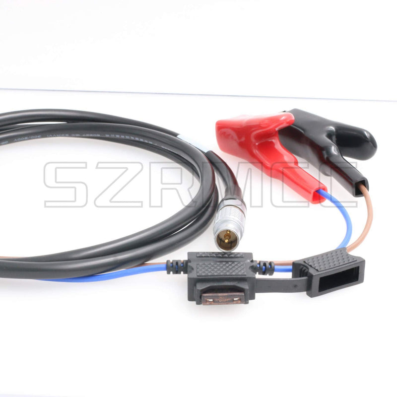 SZRMCC Car Battery Alligator Clips to 2B 2 Pin Male Power Cable for Trimble Trimmark3 Radio MK3