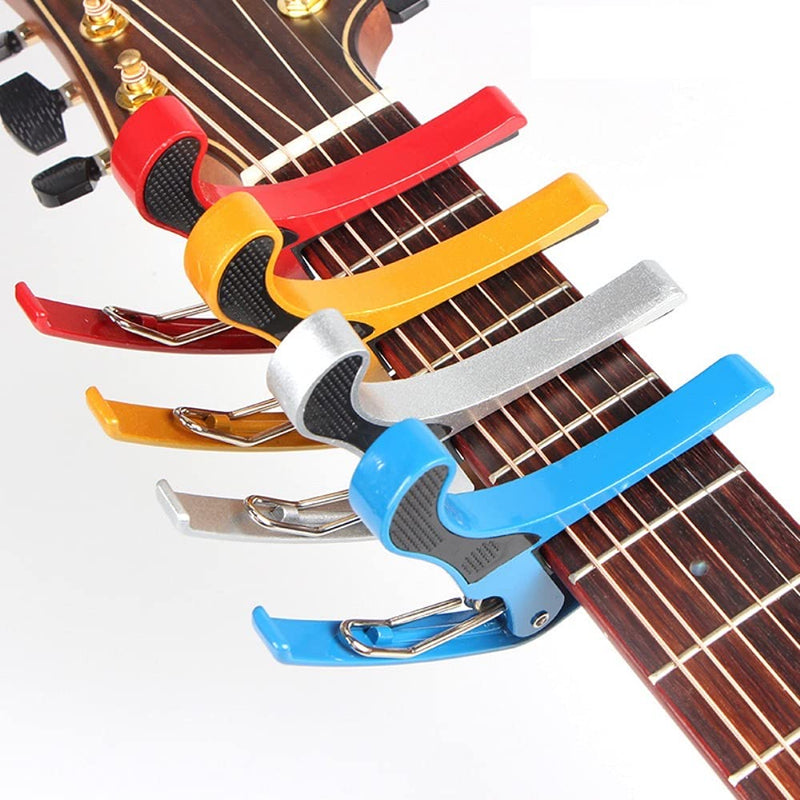 HEBIKUO Red Capo Aluminium Alloy color guitar accessories capo for acoustic and electric guitar. Available in different colours Red/Blue/Silver: BDJ-001-Red
