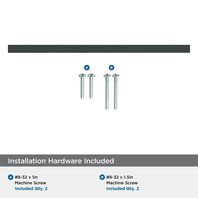 [AUSTRALIA] - Amerock | Cabinet Pull | Matte Black | 8-13/16 inch (224 mm) Center-to-Center | Monument | 1 Pack | Drawer Pull | Cabinet Handle | Cabinet Hardware 8-13/16 in (224 mm) Center-to-Center 