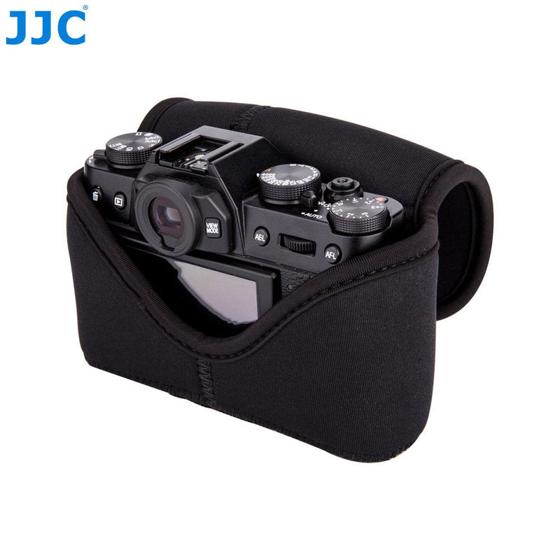 JJC Neoprene Camera Case Protective Sleeve Pouch for Fuji Fujifilm X-T30 X-T20 X-T10 + XC 15-45mm PZ/XF 35mm f2 R/XF 18mm f2 R Lens and Other Camera & Lens S Size