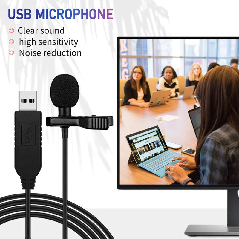 [AUSTRALIA] - ETIGER USB Microphone, Dual Lavalier Mic Lapel Clip on Microphone for Computer PC, Laptop. Perfect for Video Yutube Recording,Interviews,Skype,Vlogging,Podcast Dual Head 