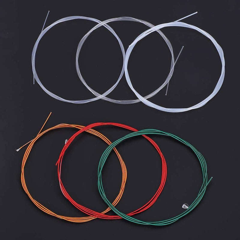 Dilwe Guitar Strings Set, 6Pcs/Set Metal Nylon Strings Replacement Part Accessory for Classic Acoustic Guitars