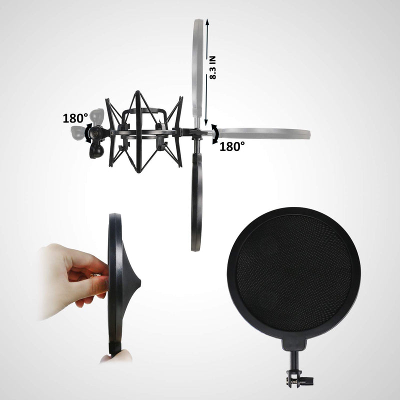 [AUSTRALIA] - Blue Ember Shock Mount with Pop Filter to Reduce Vibration Noise for Blue Ember Condenser Microphone by YOUSHARES 